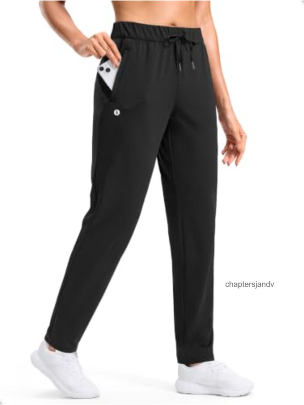 Women's Stretch Athletic Track Pants with Zipper Pockets
